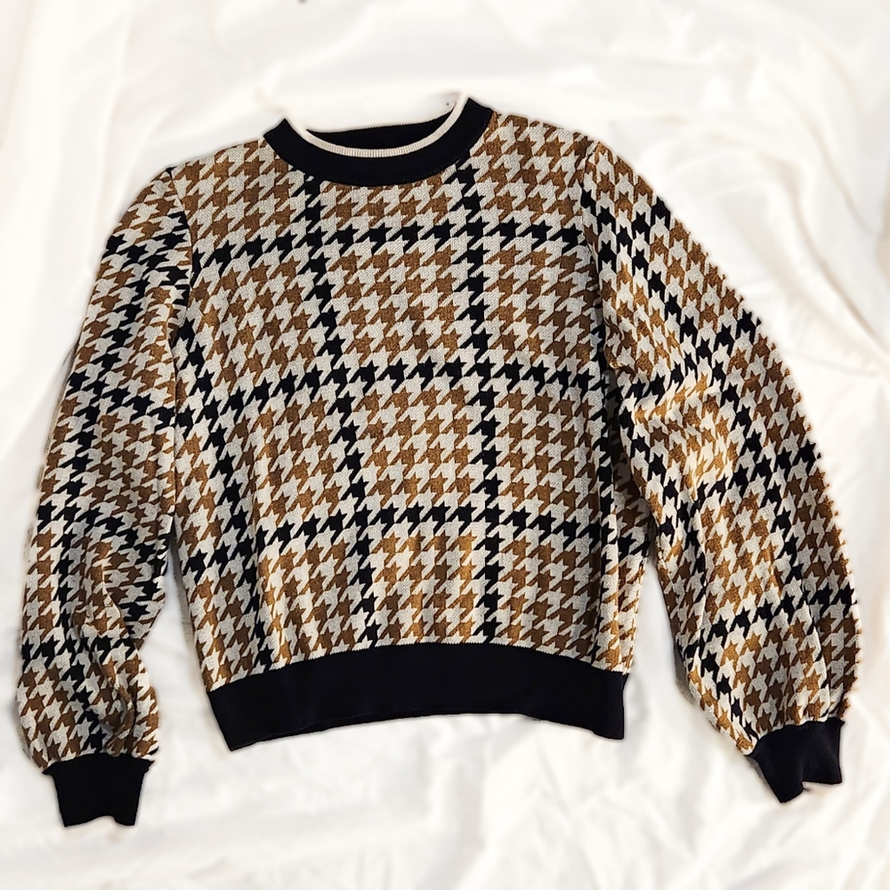 Who What Wear Houndstooth Sweater